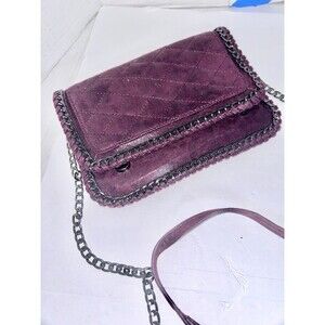 MADISON WEST Clutch chain Crossbody Bag Purse padded Handbag purple